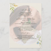 Wildflower Photo Wedding Program Programma (Achterkant)