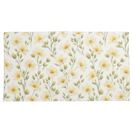 Wildflower Pillowcases – King (Set of 2) Kussensloop (Voorkant-Rechts)