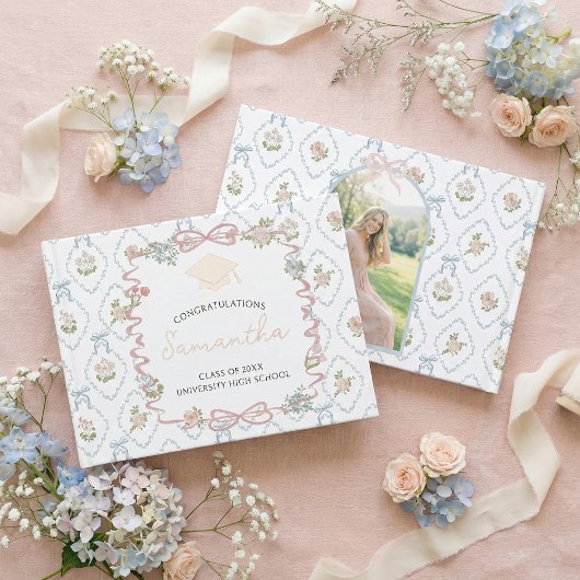 Wildflower Pink Bow Graduation Party 