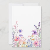 Wildflower Pink Butterfly Floral Baby shower Kaart (Achterkant)