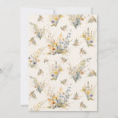 Wildflower Pompoen Herfst Foliage Bloemen Bruiloft Kaart (Achterkant)