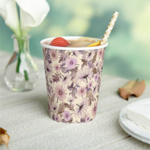 Wildflower Print Papieren Bekers