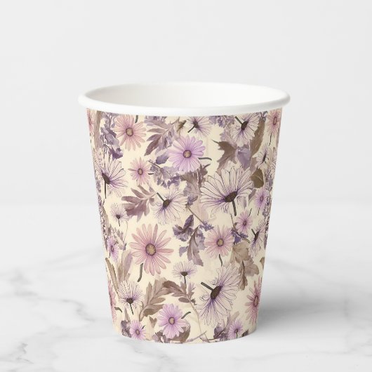 Wildflower Print Papieren Bekers (Voorkant)