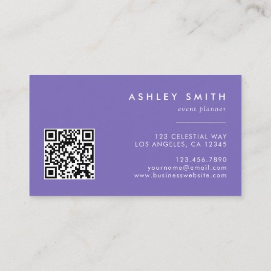 Wildflower QR-code Visitekaartje (Achterkant)