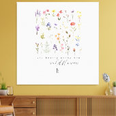 Wildflower Quote Sublimatie Waterverf Canvas Afdruk (Insitu (Woonkamer))