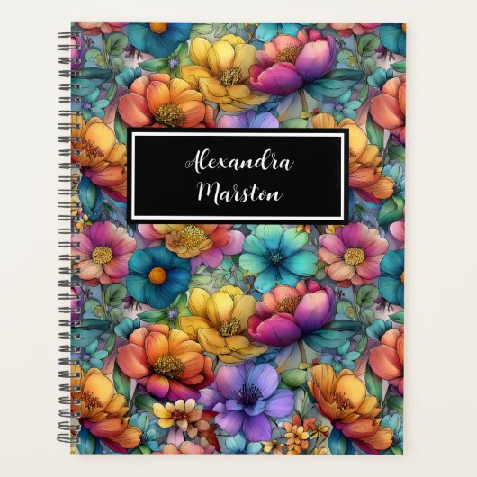 Wildflower Rainbow Customizable Planner (Devant)