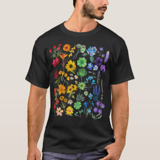 Wildflower Rainbow Flower Pride LGBT 1 T-shirt