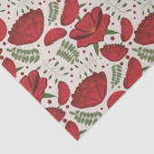 Wildflower Red Poppy Baby shower Tissuepapier (Detail)