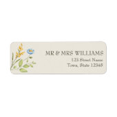 Wildflower Return Address Label (Voorkant)