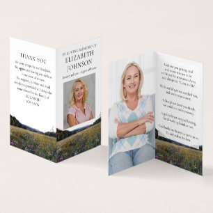 Wildflower-rouwkaart-herdenkingsgebed-gedicht-foto Visitekaartjes
