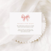 Wildflower Roze Bloemen Baby Meisjes Boog Baby sho Informatiekaartje