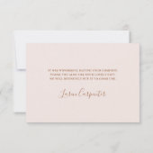 Wildflower roze dank je kaart (Achterkant)