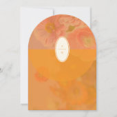 Wildflower Roze Poppy Wedding Monogram Kaart (Voorkant)