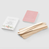 Wildflower Roze Waterverf Elegant Trouwprogramma Handwaaier (Niet-gemonteerd)