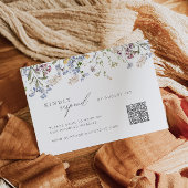 Wildflower RSVP kaart met QR code Floral Boho