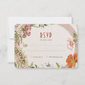 Wildflower RSVP Trouwtoevoeging Kaart (Voorkant)