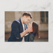 Wildflower Rustic Boho Floral Navy Wedding Details Informatiekaartje (Achterkant)