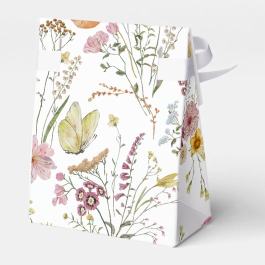 Wildflower Rustic Boho Wedding Bedankdoosjes (Achterkant)