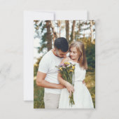 Wildflower Rustic Chic Bloemen Boho Foto QR Code RSVP Kaartje (Achterkant)