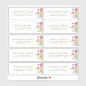 Wildflower Rustic Chic boho Floral Guest Address Sticker (Vel)