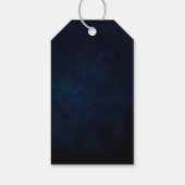 Wildflower Rustic Country Boho Floral Navy Wedding Cadeaulabel (Achterkant)