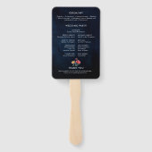 Wildflower Rustic Country Boho Wedding Programma Handwaaier (Achterkant)