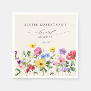 Wildflower Rustic Floral Country Vrijgezellenfeest Servet