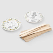 Wildflower Rustic Round Wedding Programme Fan Handwaaier (Niet-gemonteerd)