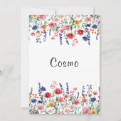 Wildflower Rustic Wedding aangepaste tafel nummer Kaart (Voorkant)