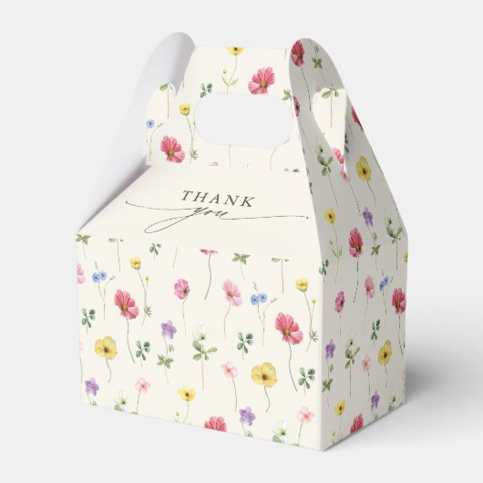 Wildflower Rustiek Chic Bloemen Boho Country Weddi Bedankdoosjes (Voorkant Zijde)