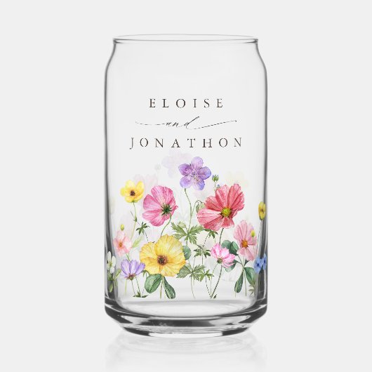 Wildflower Rustiek Chic Bloemen Boho Country Weddi Blikvorm Glas (Voorkant)