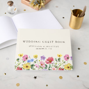 Wildflower Rustiek Chic Bloemen Boho Country Weddi Gastenboek