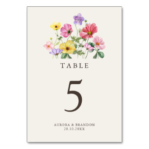 Wildflower Rustiek Chic Bloemen Boho Country Weddi Kaart