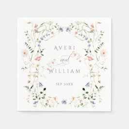 Wildflower rustieke Boho bloemenbruiloft Servet