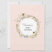 wildflower rustige Baby shower (Achterkant)