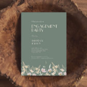 Wildflower Sage Deco Bruiloft Verlovingsfeest Kaart