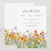 Wildflower Save the Date (Voorkant / Achterkant)