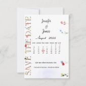 Wildflower Save the Date kaart (Voorkant)