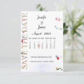 Wildflower Save the Date kaart (Staand voorkant)