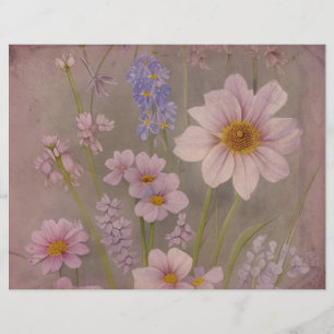  Wildflower Scrapbook Papier