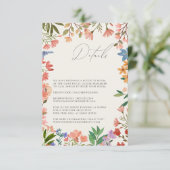 Wildflower script details kaart (Staand voorkant)