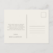 Wildflower Script Weddenschap Dank u Briefkaart (Achterkant)