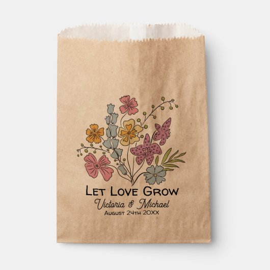 Wildflower Seed Packet Hand getekend Bedankzakje (Voorkant)