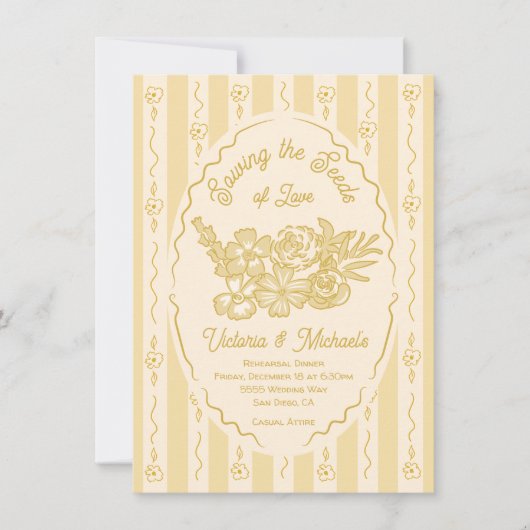 Wildflower Seed Packet Hand getrokken repetitie di Kaart (Voorkant)