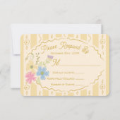 Wildflower Seed Packet Hand getrokken RSVP-reactie Kaart (Voorkant)