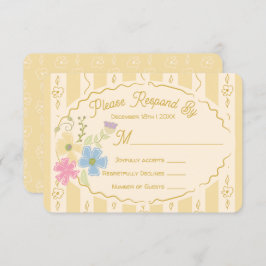 Wildflower Seed Packet Hand getrokken RSVP-reactie Kaart