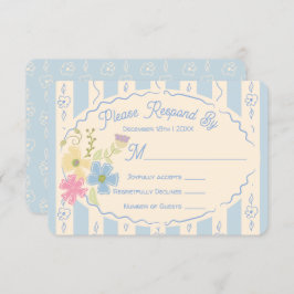 Wildflower Seed Packet Hand getrokken RSVP-reactie Kaart