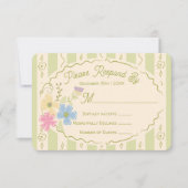 Wildflower Seed Packet Hand getrokken RSVP-reactie Kaart (Voorkant)