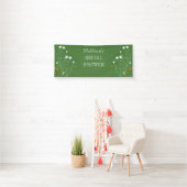 Wildflower Shamrocks Green White Custom Welcome Spandoek (Insitu)