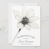 Wildflower Sketch viering van het leven Kaart (Voorkant)